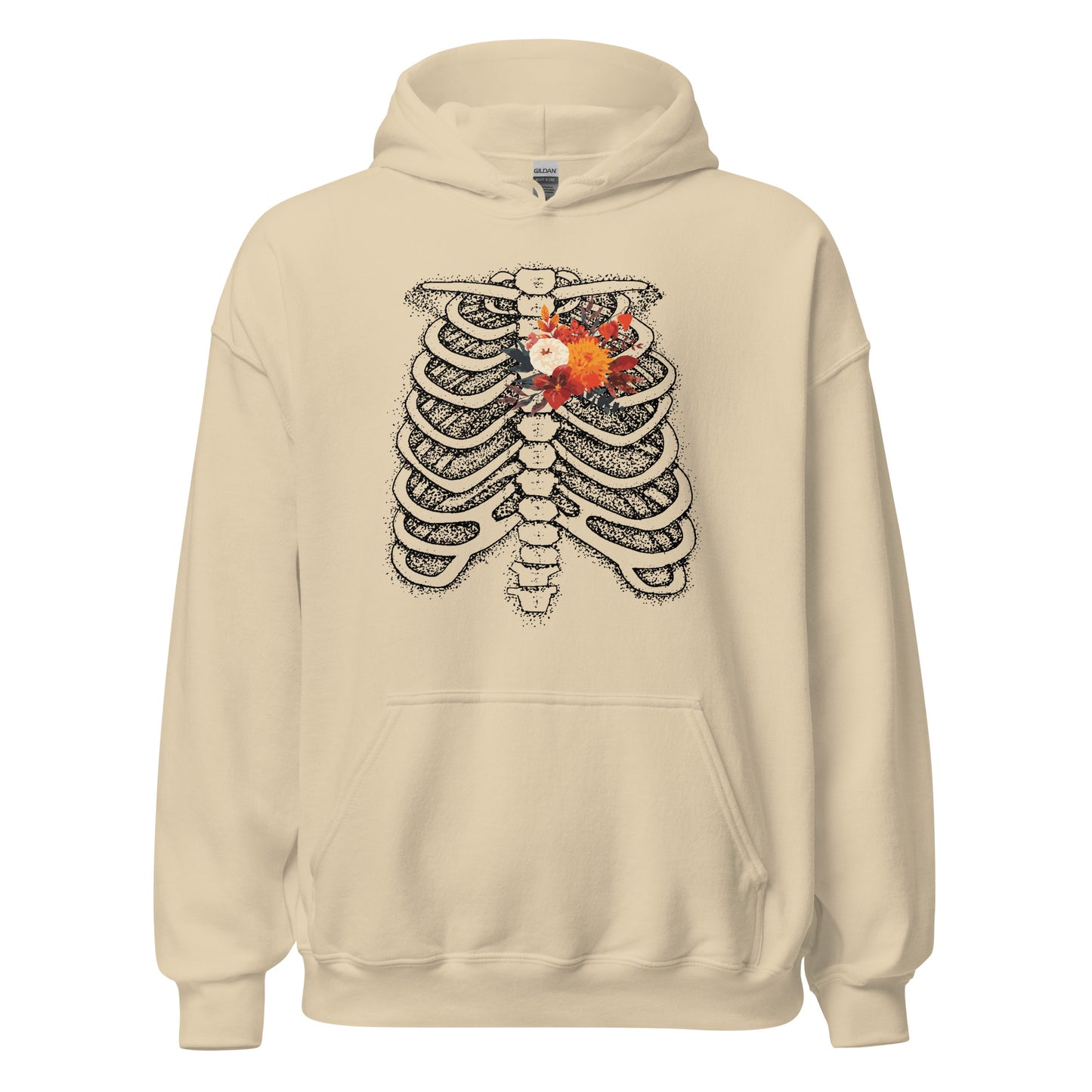 Floral Fall Skeleton Hoodie